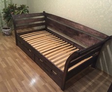 Односпальная кровать из березы 0105