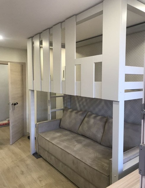 Кровать-чердак из березы